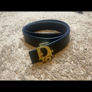 Christian Dior Gold/Black Belt